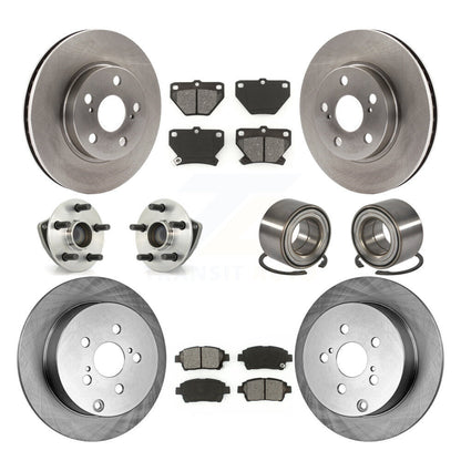 Hub Bearings Disc Brake Rotors And Pads Front Rear Kit (10Pc) For Toyota Celica