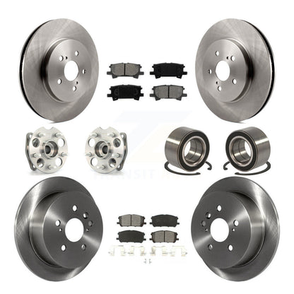 Hub Bearing Brake Rotor & Pad Front Rear Kit (10Pc) For Lexus RX350 RX330 Toyota