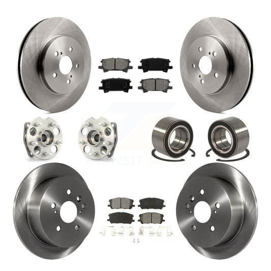 Hub Bearing Brake Rotor & Pad Front Rear Kit (10Pc) For Lexus RX350 RX330 Toyota