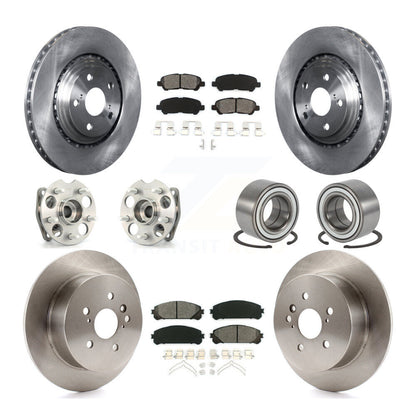Hub Bearing Disc Brake Rotor Pad Front Rear Kit (10Pc) For Toyota Highlander AWD