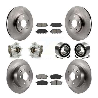 Hub Bearings Disc Brake Rotors And Pads Front Rear Kit (10Pc) For Nissan Altima