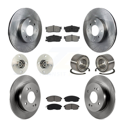 Hub Bearing Disc Brake Rotor & Pads Front Rear Kit (10Pc) For Nissan Sentra 2.0L