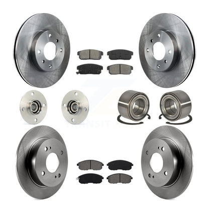 Hub Bearing Brake Rotor & Pads Front Rear Kit (10Pc) For 2002 Nissan Sentra 2.5L