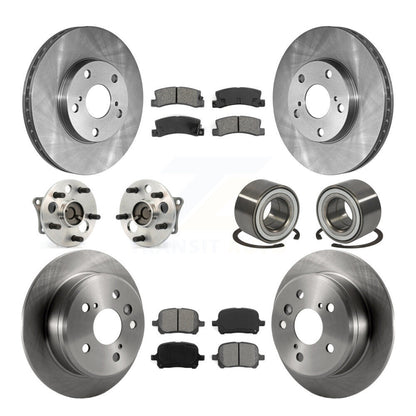 Hub Bearing Brake Rotor Pads Front Rear Kit (10Pc) For Toyota Camry Solara Lexus