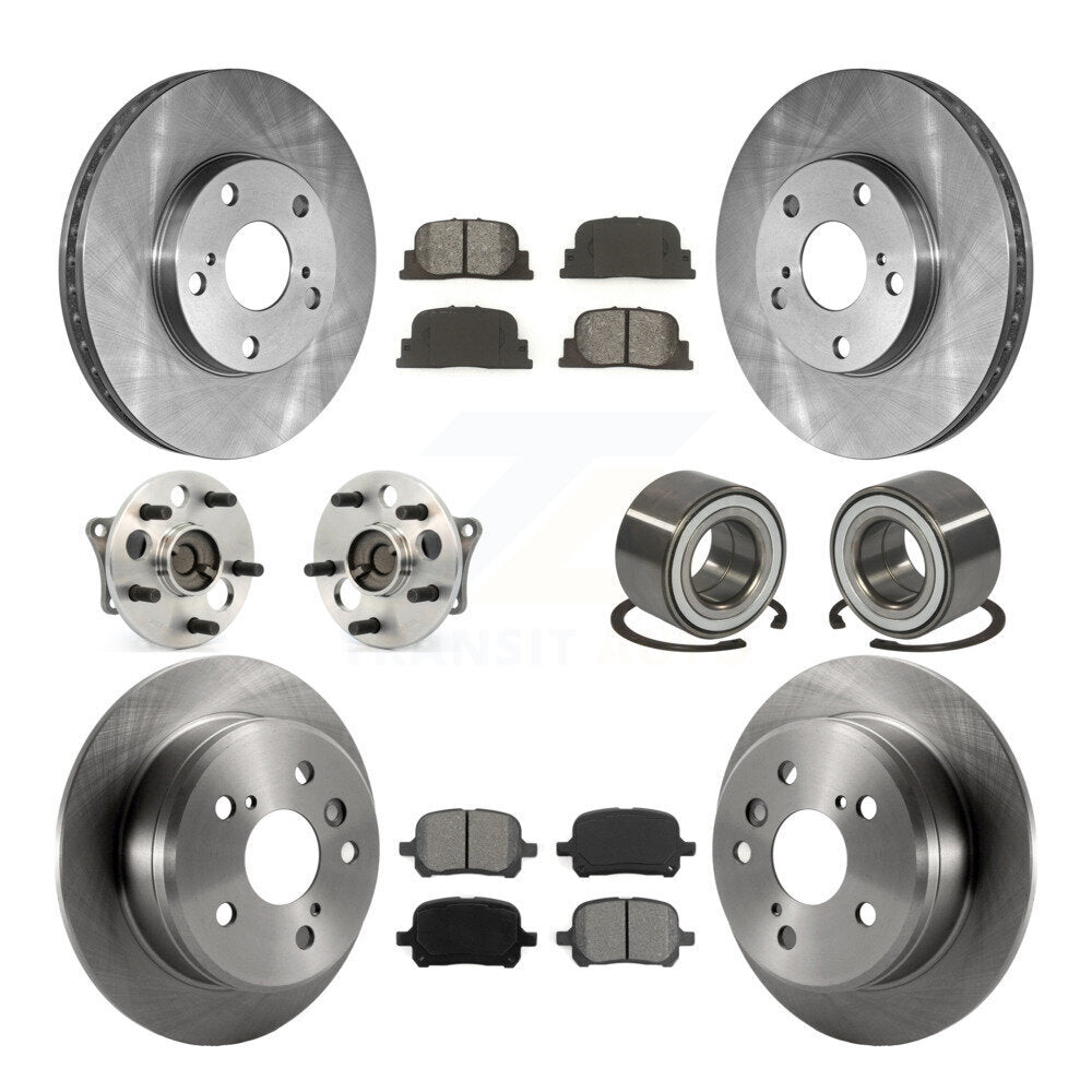 Hub Bearing Brake Rotor & Pad Front Rear Kit (10Pc) For Toyota Camry Lexus ES300
