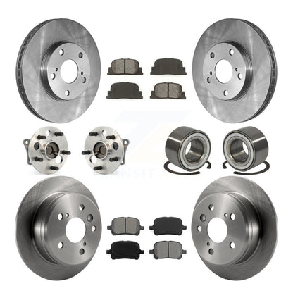 Hub Bearing Brake Rotor & Pad Front Rear Kit (10Pc) For Toyota Camry Lexus ES300