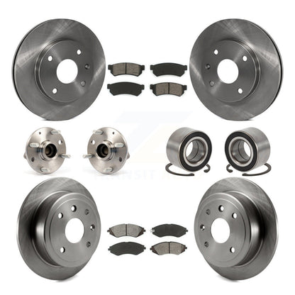 Hub Bearing Brake Rotor And Pad Front Rear Kit (10Pc) For Chevrolet Optra Suzuki