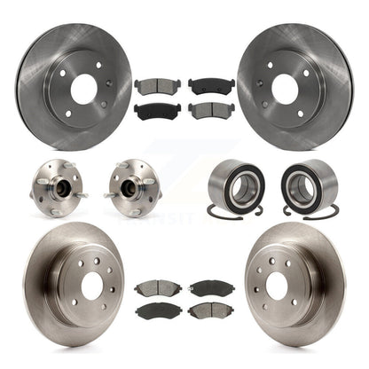 Hub Bearing Brake Rotor & Pads Front Rear Kit (10Pc) For Chevrolet Optra Non-ABS