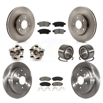 Hub Bearing Brake Rotor & Pads Front Rear Kit (10Pc) For 2005-2010 Honda Odyssey