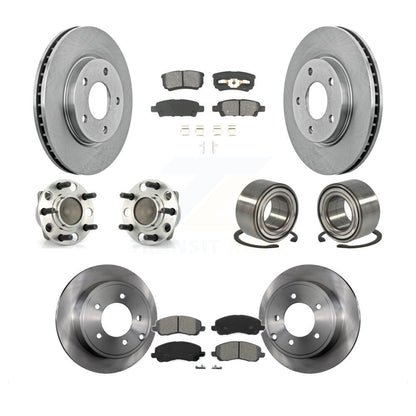Hub Bearings Disc Brake Rotors And Pads Front Rear Kit (10Pc) For Dodge Caliber