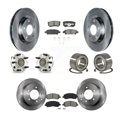 Hub Bearings Disc Brake Rotors And Pads Front Rear Kit (10Pc) For Dodge Caliber