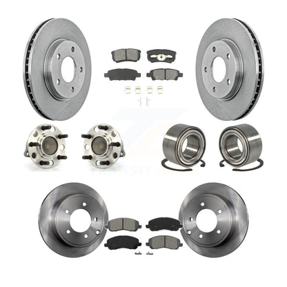 Hub Bearings Disc Brake Rotors And Pads Front Rear Kit (10Pc) For Dodge Caliber