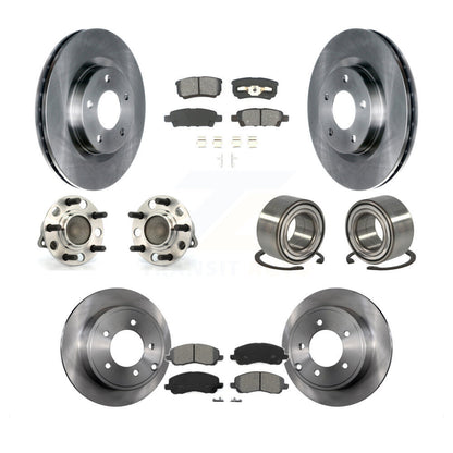 Hub Bearing Brake Rotor Pad Front Rear Kit (10Pc) For Jeep Patriot Compass Dodge