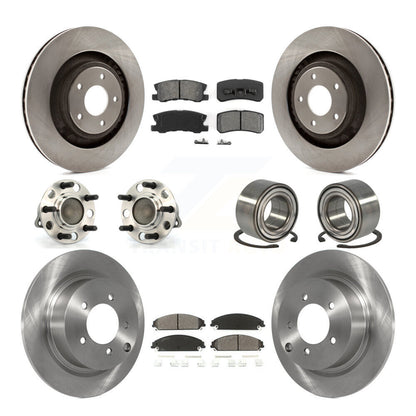 Hub Bearings Disc Brake Rotors And Pads Front Rear Kit (10Pc) For Dodge Caliber