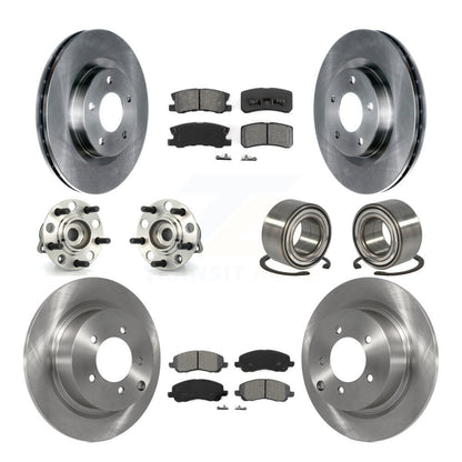 Hub Bearing Disc Brake Rotor Pads Front Rear Kit (10Pc) For Jeep Patriot Compass