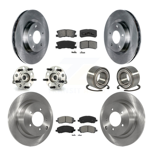 Hub Bearing Disc Brake Rotor Pads Front Rear Kit (10Pc) For Jeep Patriot Compass
