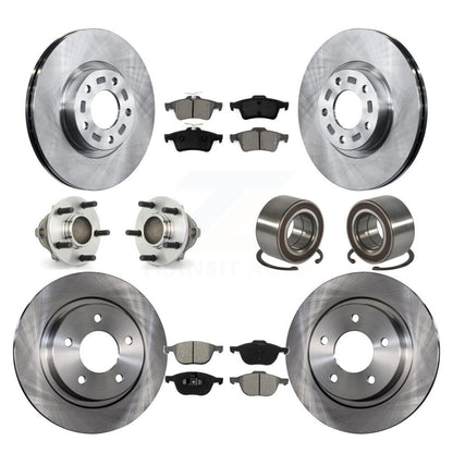 Hub Bearings Disc Brake Rotors And Pads Front Rear Kit (10Pc) For Mazda 3 Sport