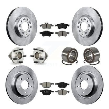 Hub Bearing Assembly Disc Brake Rotor And Pads Front Rear Kit (10Pc) For Mazda 5