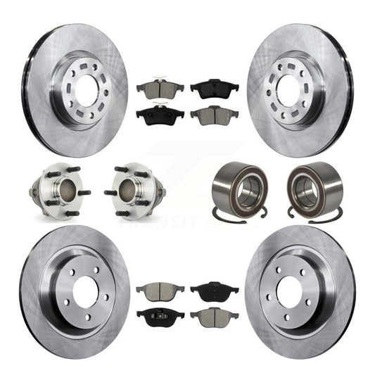 Hub Bearing Assembly Disc Brake Rotor And Pads Front Rear Kit (10Pc) For Mazda 5
