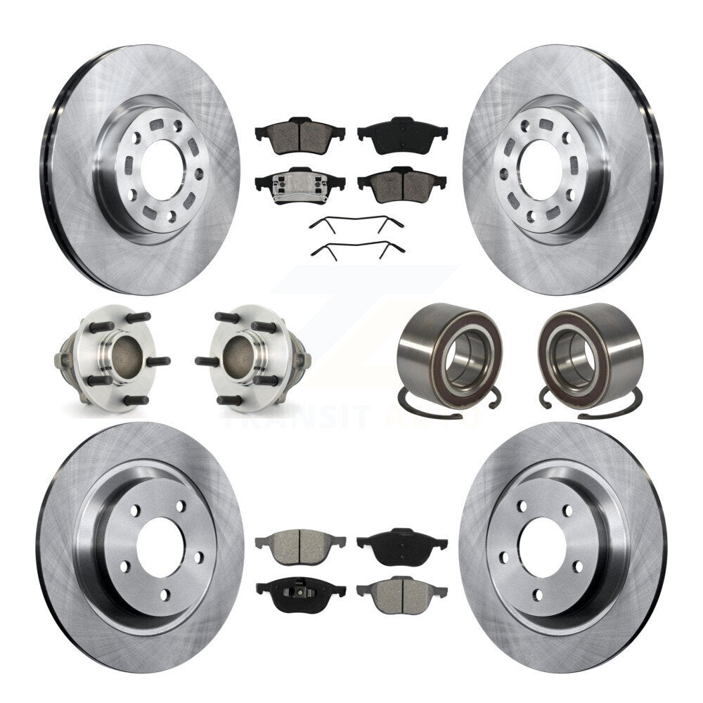 Hub Bearing Disc Brake Rotor Pad Front Rear Kit (10Pc) For 2006 Mazda 5 To 02 06