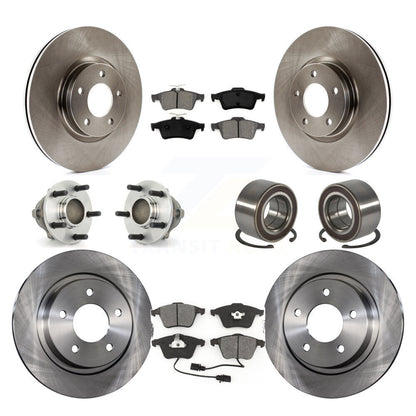 Hub Bearing Assembly Disc Brake Rotor And Pads Front Rear Kit (10Pc) For Mazda 3