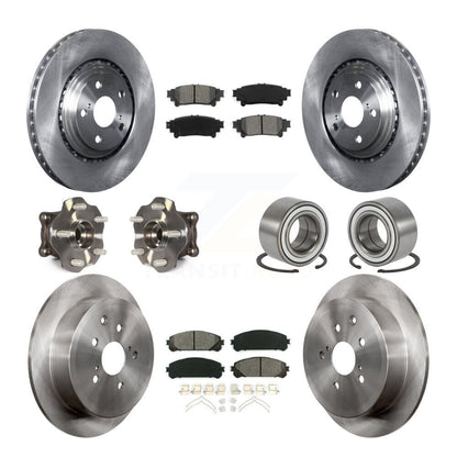 Hub Bearing Brake Rotor & Pads Front Rear Kit (10Pc) For Toyota Highlander Lexus