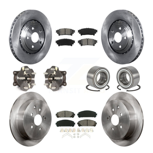 Hub Bearing Brake Rotor & Pads Front Rear Kit (10Pc) For Toyota Highlander Lexus
