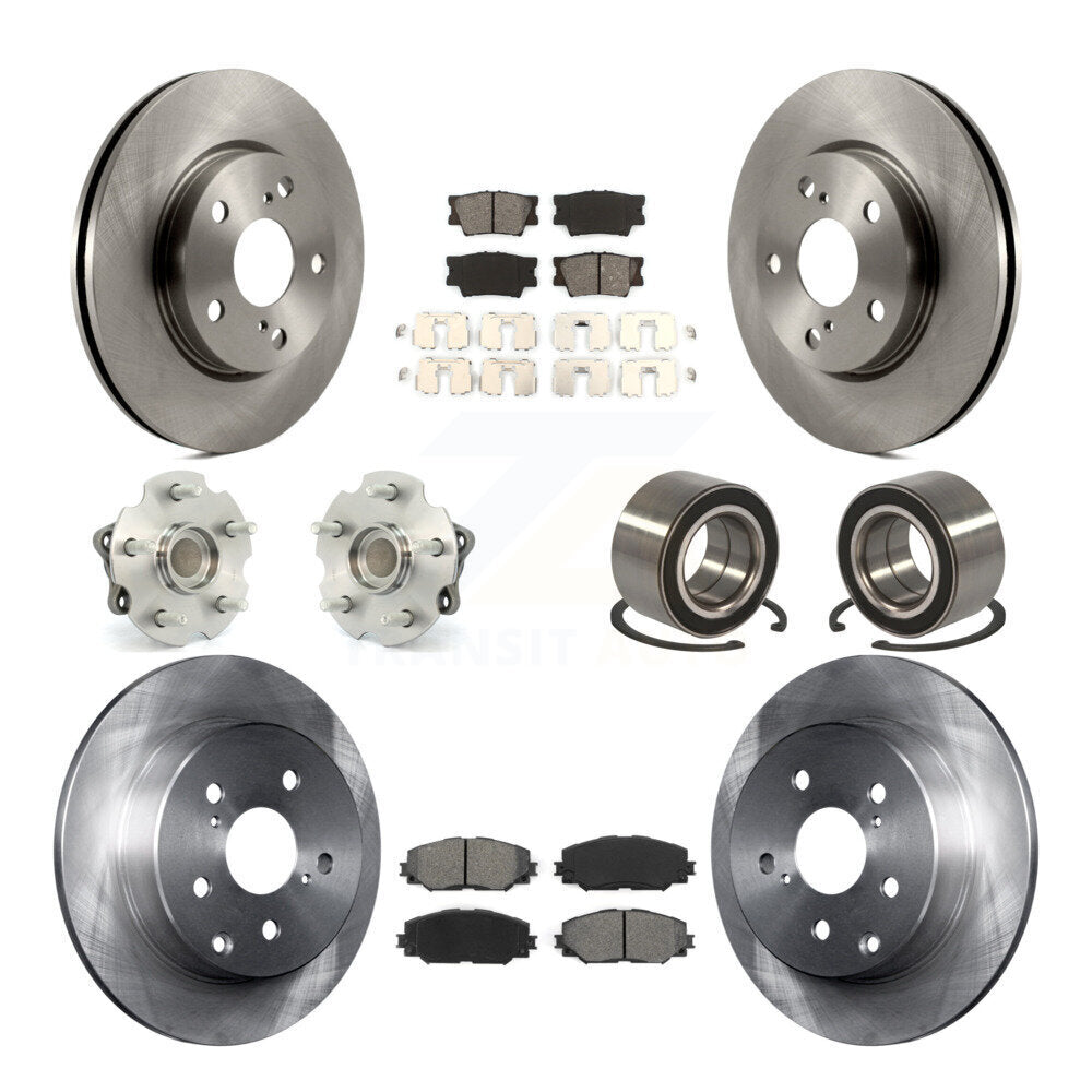 Hub Bearing Disc Brake Rotor And Pad Front Rear Kit (10Pc) For 2010 Lexus HS250h