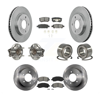 Hub Bearing Disc Brake Rotor And Pad Front Rear Kit (10Pc) For Mitsubishi Lancer