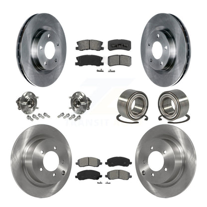 Hub Bearing Brake Rotor & Pad Front Rear Kit (10Pc) For Mitsubishi Outlander RVR
