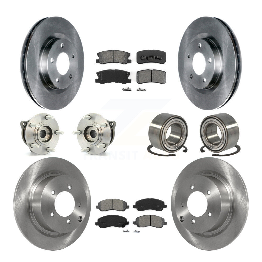 Hub Bearing Brake Rotor Pad Front Rear Kit (10Pc) For Mitsubishi Outlander Sport