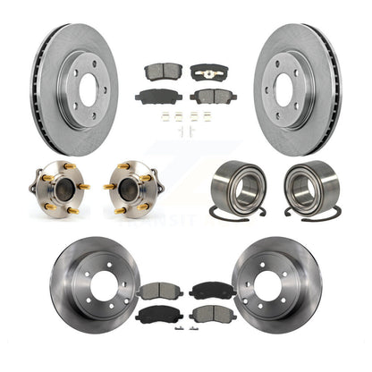 Hub Bearing Disc Brake Rotor And Pad Front Rear Kit (10Pc) For Mitsubishi Lancer