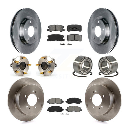 Hub Bearing Disc Brake Rotor Pads Front Rear Kit (10Pc) For Mitsubishi Outlander
