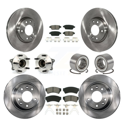 Hub Bearing Brake Rotor And Pad Front Rear Kit (10Pc) For 2009-2013 Mazda 6 3.7L