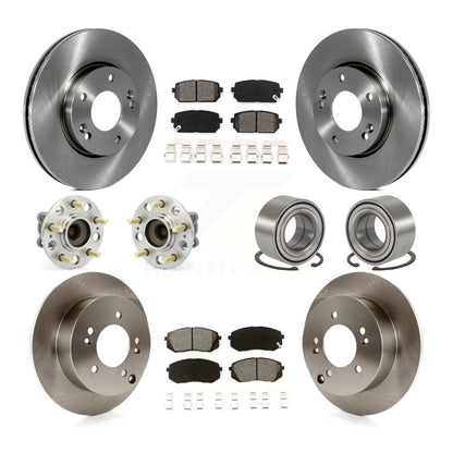 Hub Bearing Disc Brake Rotor & Pad Front Rear Kit (10Pc) For 2008-2009 Kia Rondo