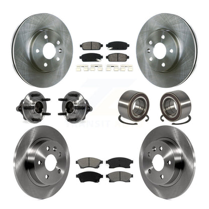 Hub Bearing Disc Brake Rotors And Pads Front Rear Kit (10Pc) For Chevrolet Sonic