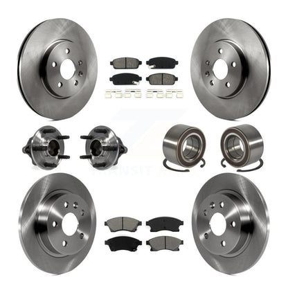 Hub Bearing Brake Rotor & Pad Front Rear Kit (10Pc) For 13-14 Chevrolet Sonic RS