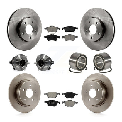 Wheel Hub Bearing Disc Brake Rotor And Pads Front Rear Kit (10Pc) For Ford C-Max