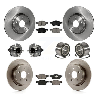 Hub Bearing Brake Rotor Pads Front Rear Kit (10Pc) For Ford Escape FWD with 2.0L