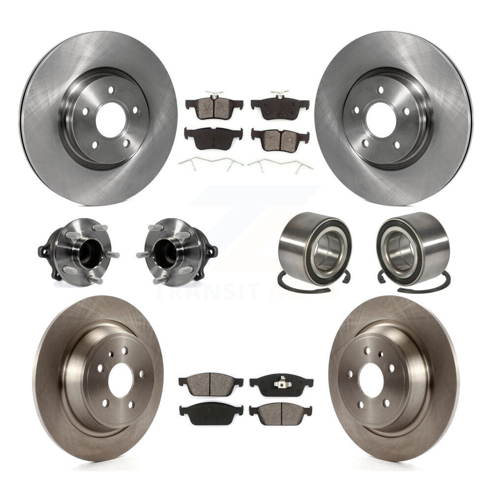 Hub Bearing Brake Rotor & Pads Front Rear Kit (10Pc) For Ford Escape Lincoln MKC