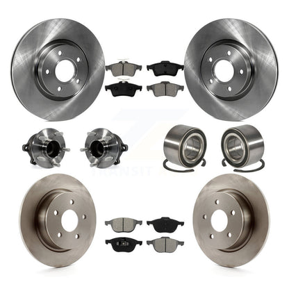 Hub Bearing Disc Brake Rotor And Pad Front Rear Kit (10Pc) For Ford Escape C-Max
