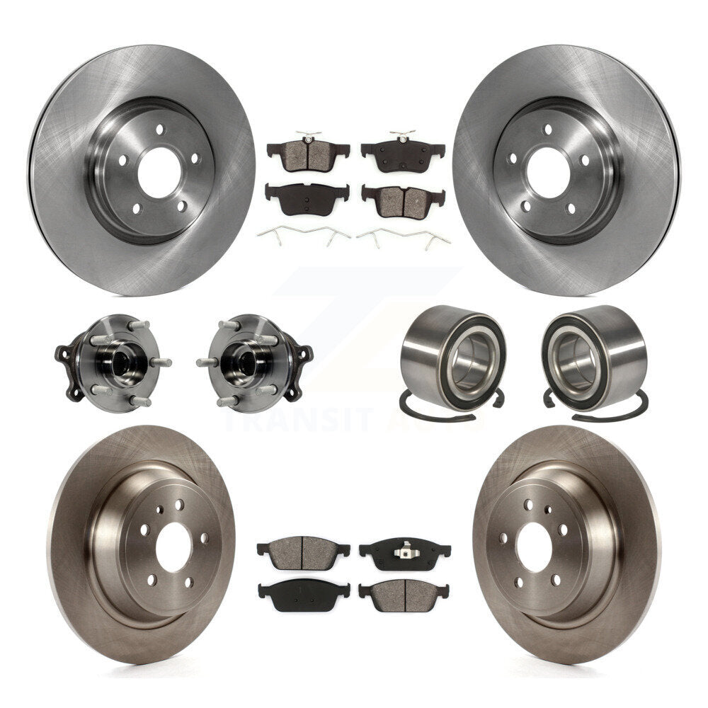Hub Bearing Brake Rotor & Pads Front Rear Kit (10Pc) For Ford Escape Lincoln MKC