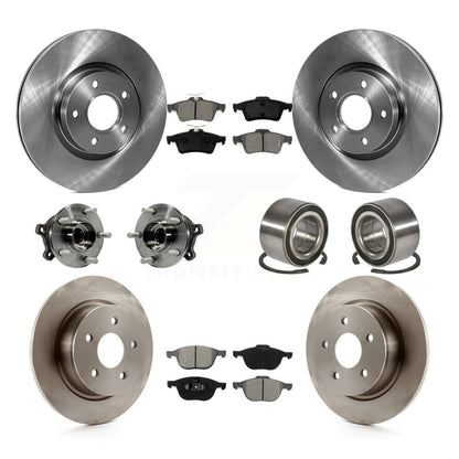 Hub Bearing Brake Rotor Pads Front Rear Kit (10Pc) For Ford Escape AWD with 2.5L