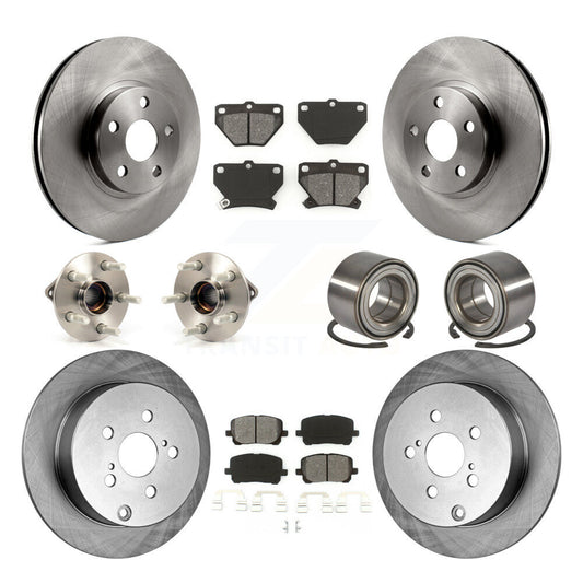 Hub Bearing Brake Rotor Pad Front Rear Kit (10Pc) For Toyota Matrix Pontiac Vibe