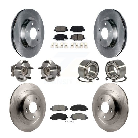 Hub Bearing Brake Rotor & Pad Front Rear Kit (10Pc) For Mitsubishi RVR Outlander