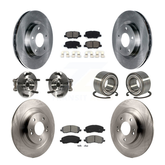 Hub Bearing Brake Rotor & Pad Front Rear Kit (10Pc) For Mitsubishi RVR Outlander