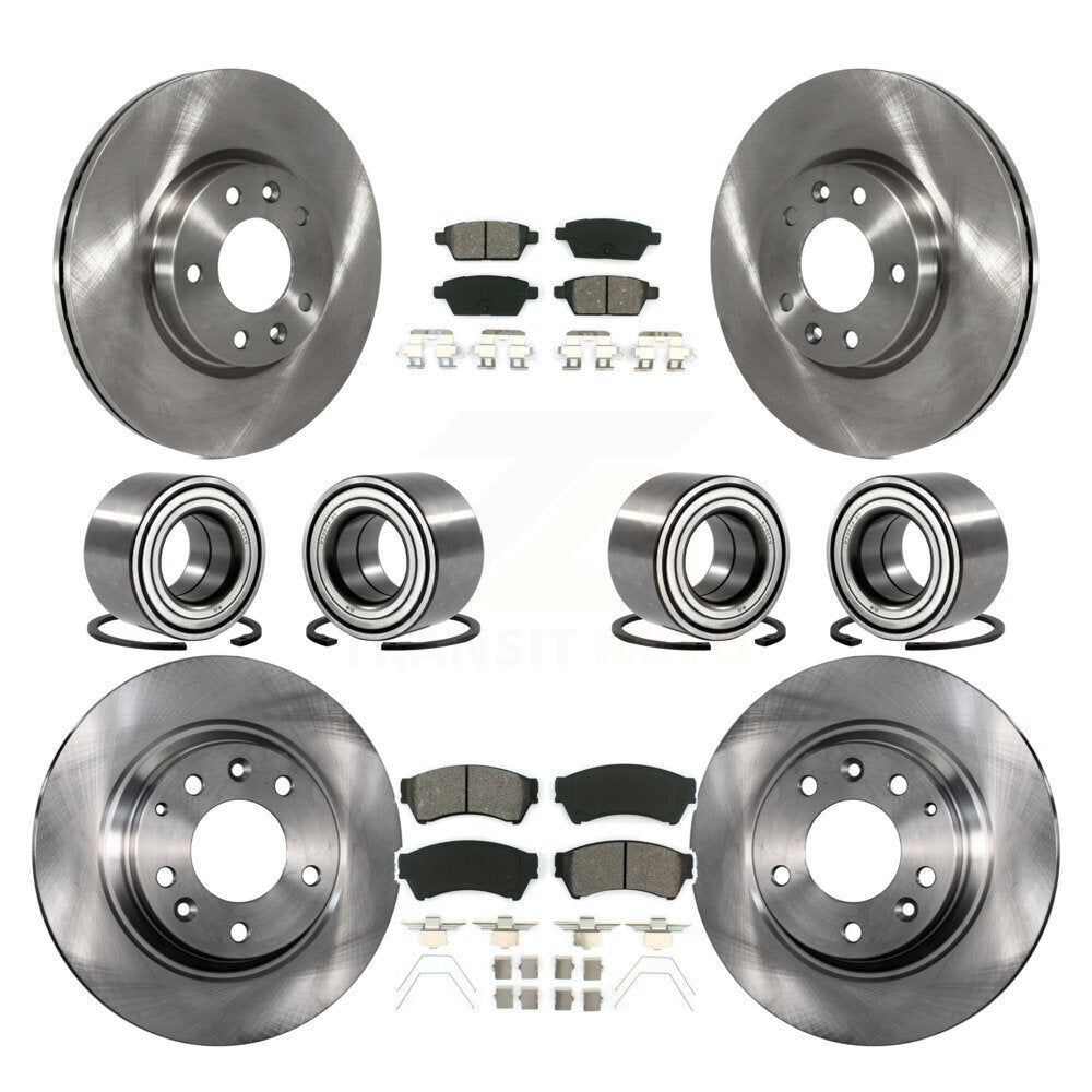 Bearing Brake Rotor Pads Front Rear Kit (10Pc) For Ford Fusion Lincoln MKZ Milan