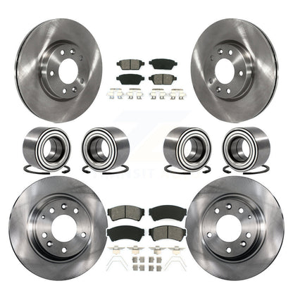 Bearing Brake Rotor Pads Front Rear Kit (10Pc) For Ford Fusion Lincoln MKZ Milan