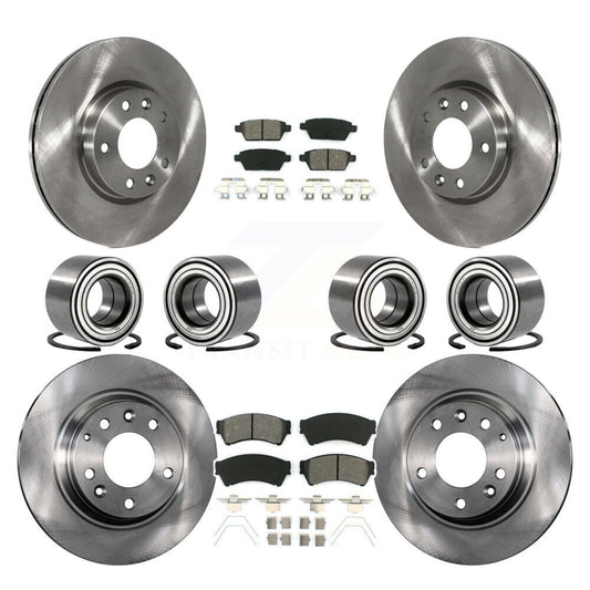 Bearing Brake Rotor Pads Front Rear Kit (10Pc) For Ford Fusion Lincoln MKZ Milan
