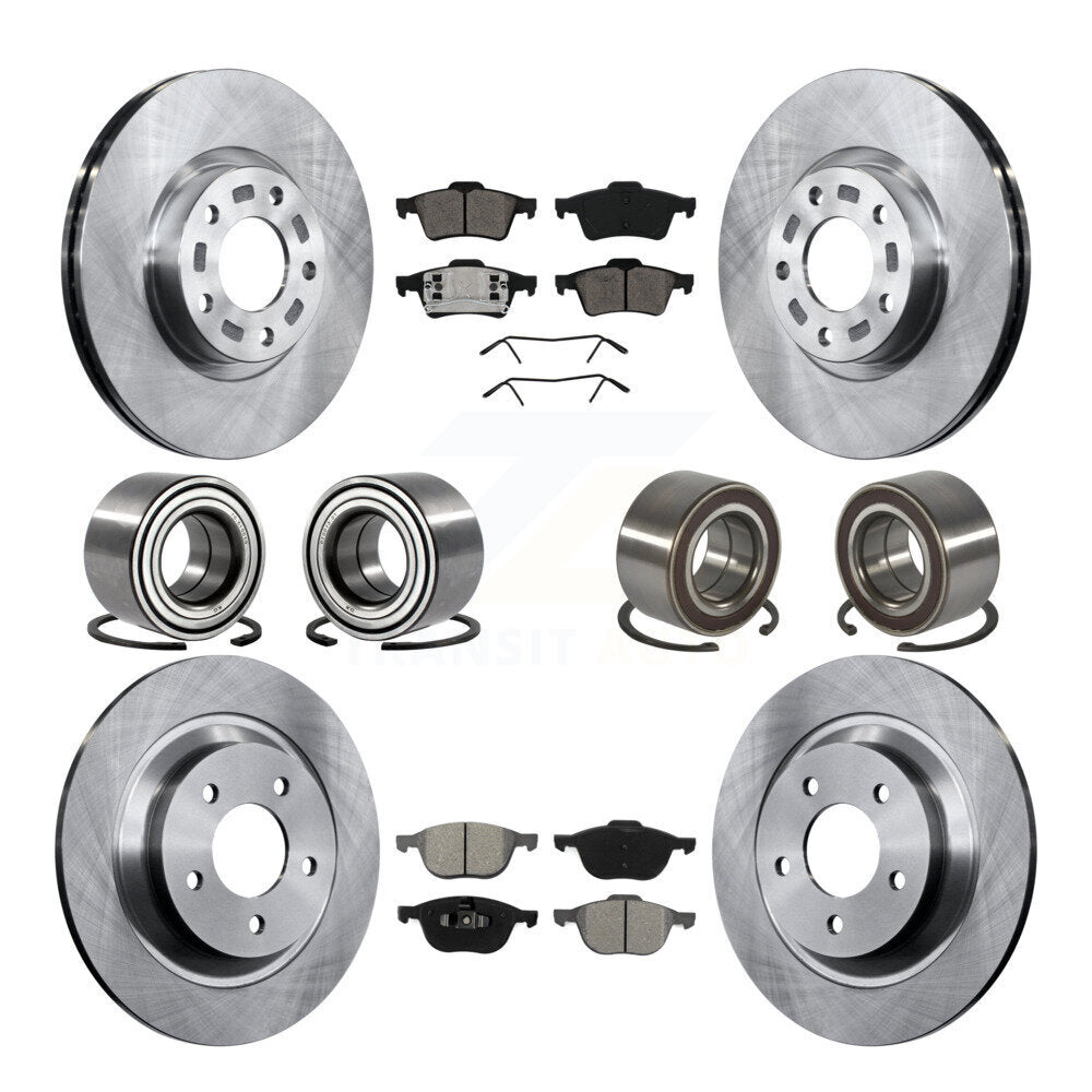 Bearing Disc Brake Rotor And Pad Front Rear Kit (10Pc) For 2006 Mazda 5 To 02 06